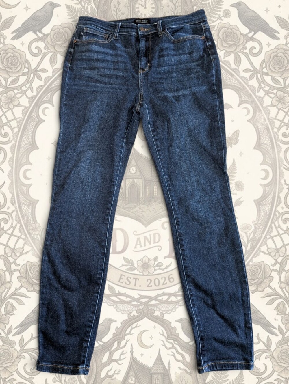 Judy Blue High Rise Skinny Jeans Dark Wash Stretch Denim Womens 13/31 JB82253